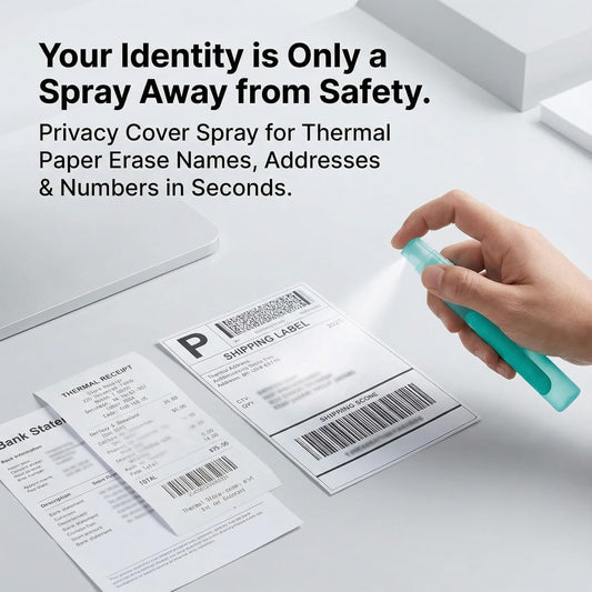 Privacy Cover Spray - Thermal Sensitive Paper Correction Fluid for Shipping Labels & Receipts, Portable Identity Protection Eraser for Parcels (5PCS)