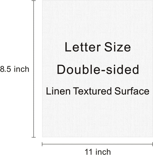 Linen Textured Cardstock White 100 Sheets 80 lb Cover, 8.5 x 11 Inches for Printers, Invitation, Arts and Craft, Scrapbook, DIY Projects