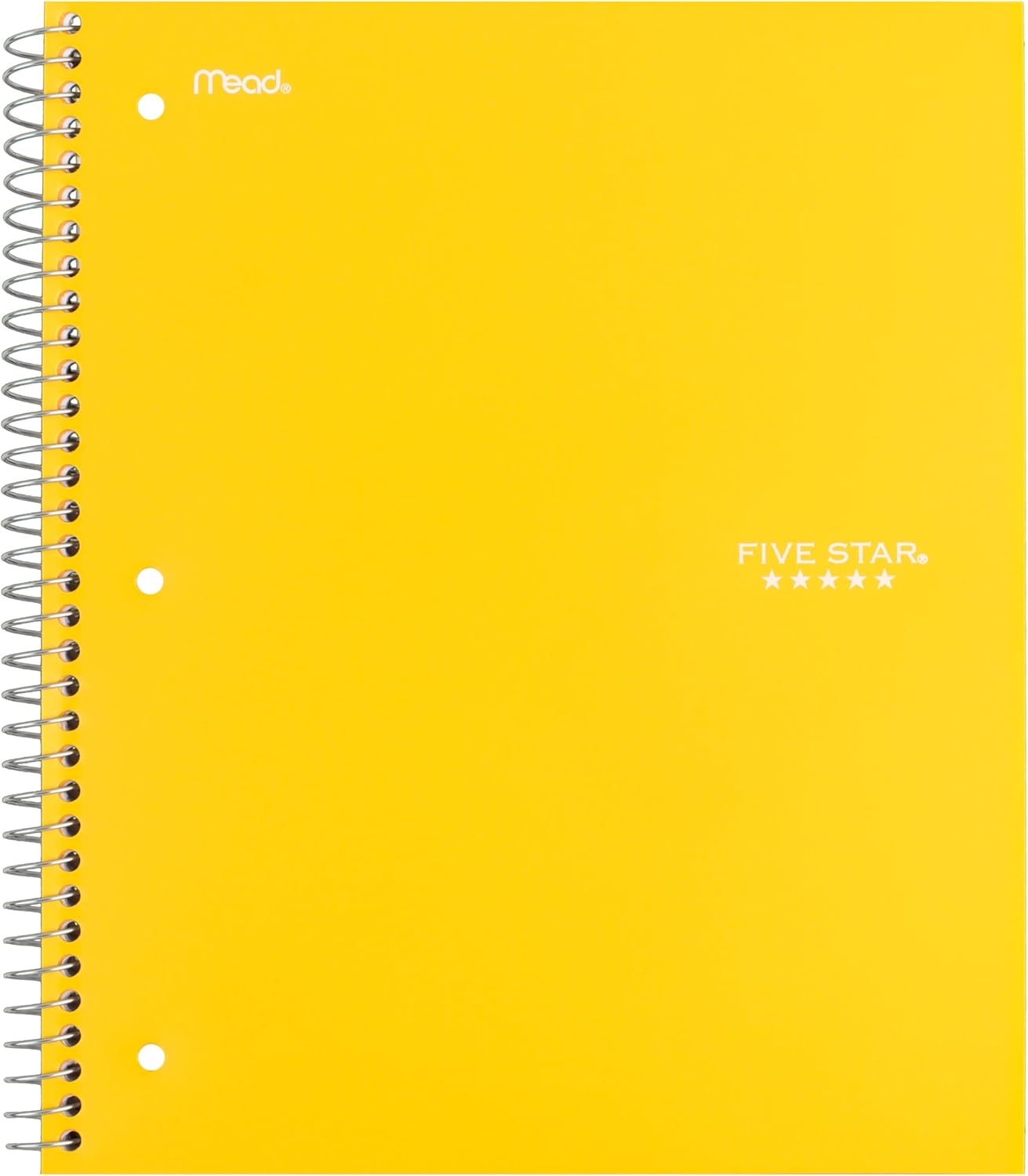 Five Star Spiral Notebook + Study App, 5 Subject, Wide Ruled Paper, 8" x 10-1/2", 200 Sheets, Fights Ink Bleed, Water Resistant Cover, Tidewater Blue (73196)
