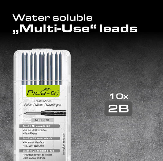 Pica Dry Graphite Refill, 4030, 10 Pack