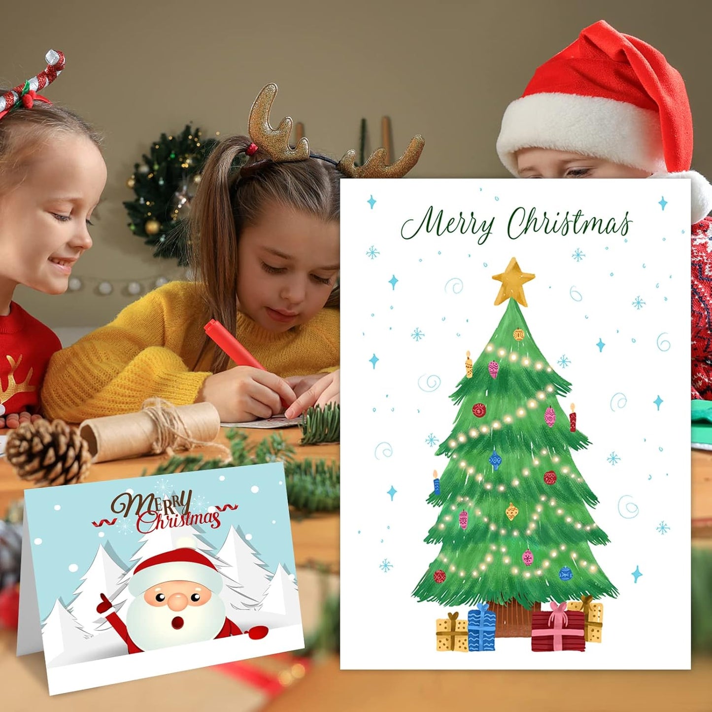 Utron 56 Pack 5x7 White Blank Cardstock Paper, 250GSM Thick, 90 lb, Printable on Both Sides