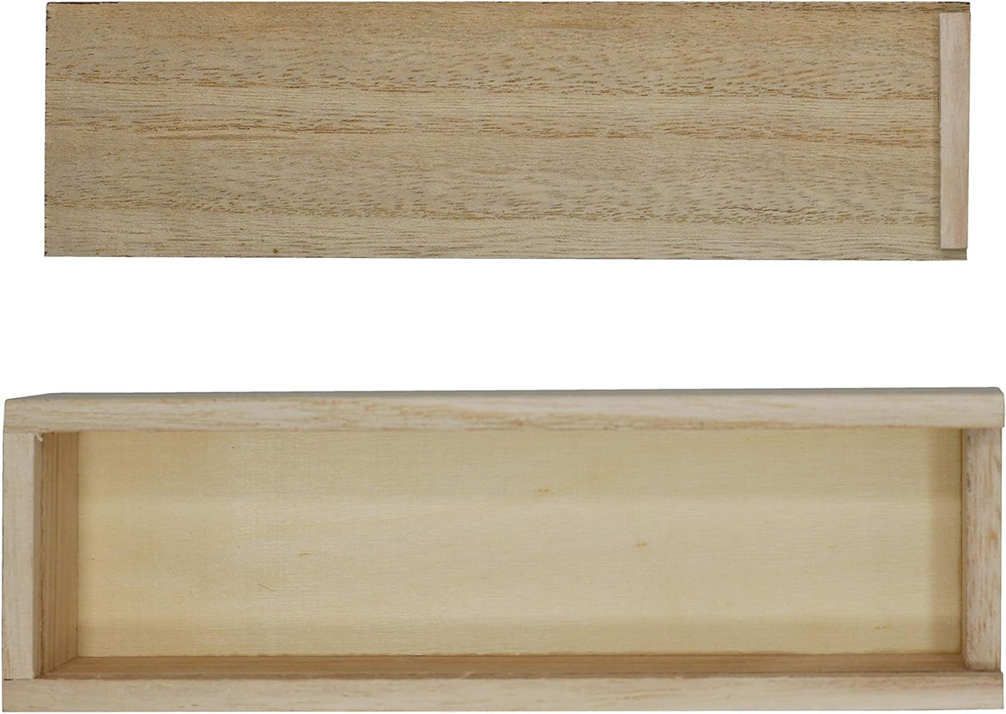 Creative Hobbies® Unfinished Wooden Pencil, Pen, Stash, Trinket Storage Box with Slide Top