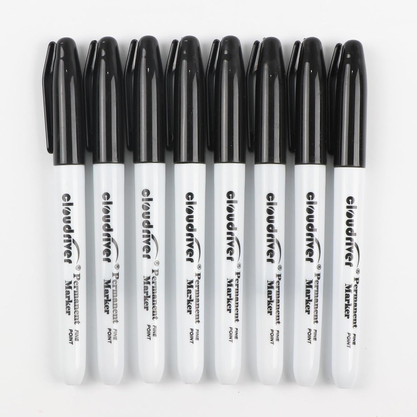 cloudriver Black Permanent Markers Fine Tip, 60 Packs Permanent Markers Bulk, Quick Drying & Fade Resistant, Permanent Marker Set Works on Plastic,Wood,Stone,Metal and Glass for Doodling, Marking