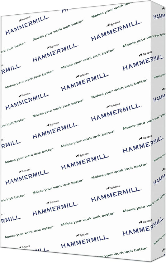 Hammermill Cardstock, Premium Color Copy, 100 lb, 8.5x11 - 1 Pack (250 Sheets) - 100 Bright, Made in the USA Card Stock, 120024R, White