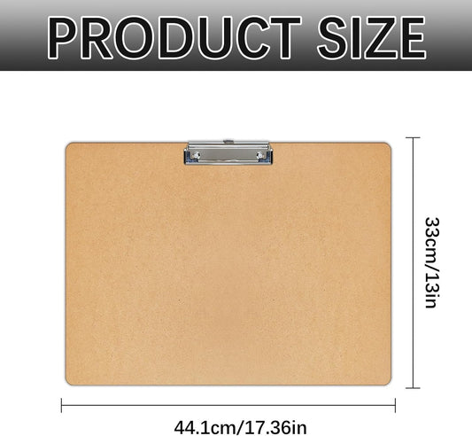6 PCS Extra Large 11X17 Clipboard, Wood Cleats with Low Profile Clips for Drawing, Sketching, and Art Boards, Horizontal Wood Lapping, Landscape Layout (3Mm Thickness)