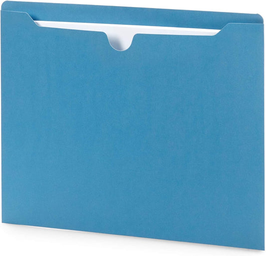 Blue Summit Supplies Manila File Jackets, Reinforced Straight Cut Tab, Designed for Use in Standard Hanging Files, Letter Size, 100 Pack
