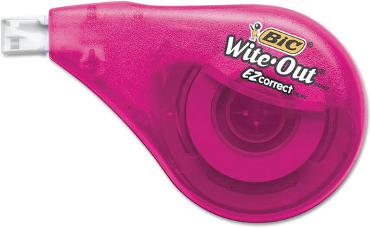 BIC WOTAPP418 Wite-Out EZ Correct Correction Tape, Non-Refillable, 1/6-Inch x 400-Inch, 4/Pack