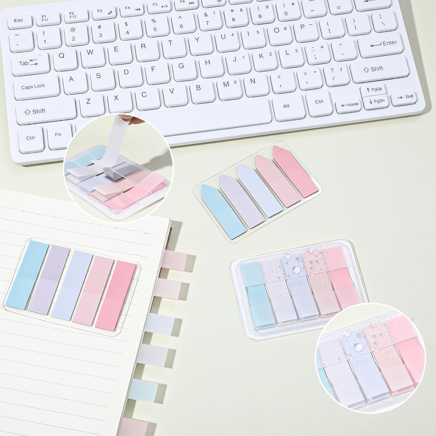 600 Pcs Sticky Indexing Tabs Page Markers Sticky Index Tab Post Tabs Flags Stickers Book Annotation Bookmark Notes for Book Notes Easy Remove Reading Index Folders File Note