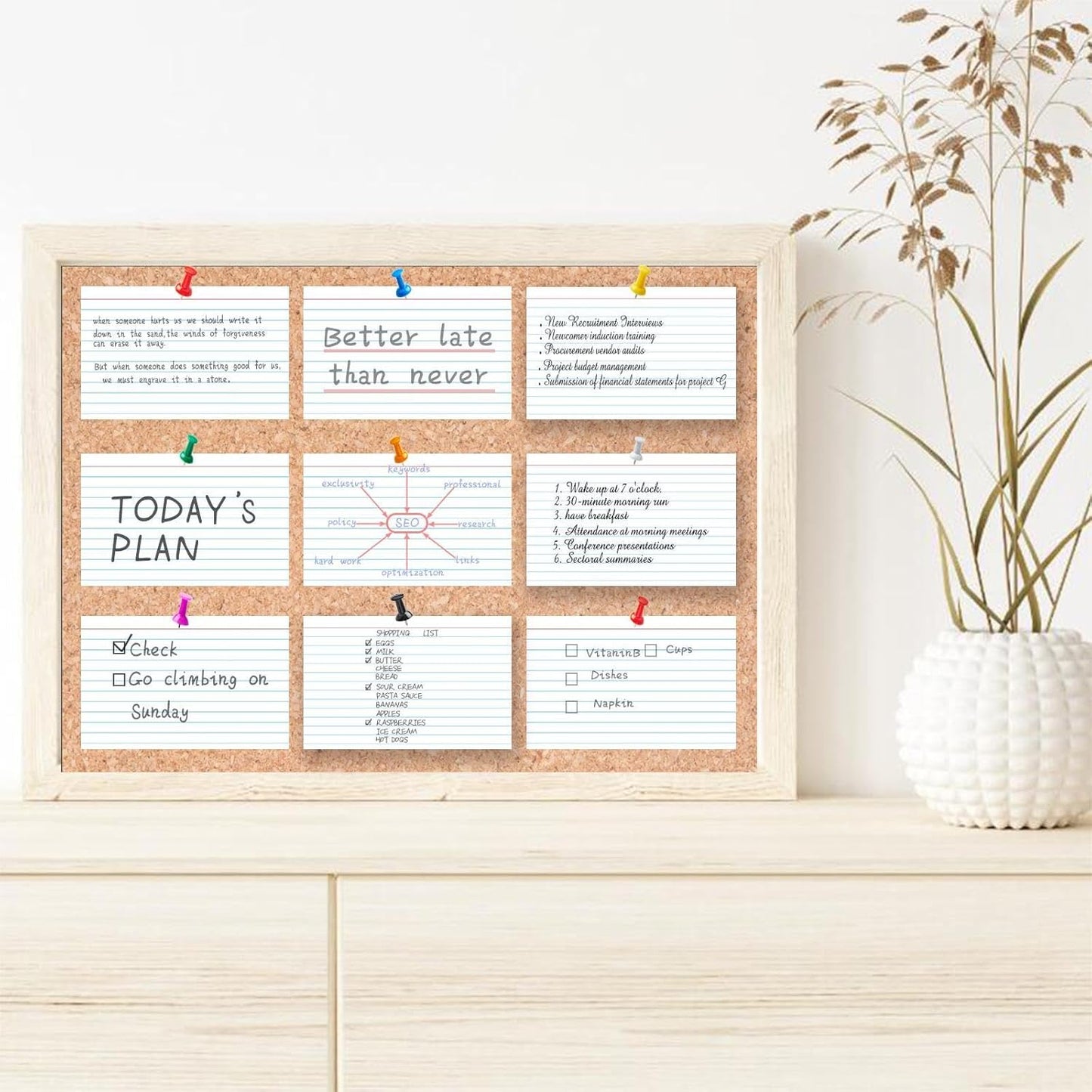 White Index Cards 5x7 Ruled, 50 Pcs File Note Cards, Lined Index Cards, Study Cards, Flashcards for Studying, Notecards for Studying, Note Taking and To Do List