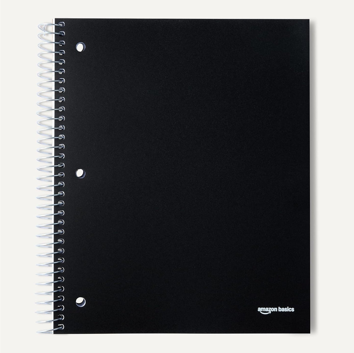 Amazon Basics Wide Ruled 3-Subject Spiral Notebooks with Pocket Dividers, 150 Sheets, 10.5" x 8", Assorted Primary Colors, 3-Pack