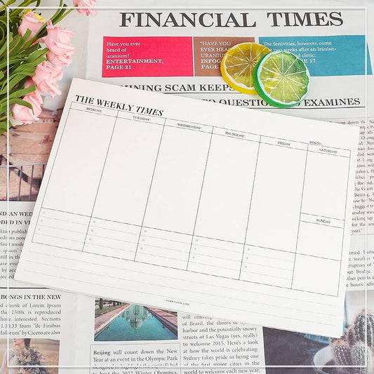 60 Sheets Weekly Pad, Tear Off Weekly Planner Notepad with Daily Schedule Weekly to Do List Notepad(7x10” )