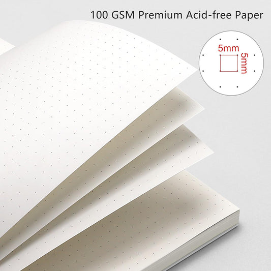 RETTACY Blank Journal Notebook, 3-Pack, 160 Pages per Pack, A5 Medium Size (5.7'' × 8.3''), 100 GSM Thick Paper, Spiral-bound, Flexible Plastic Cover, for Sketching, Drawing, Painting