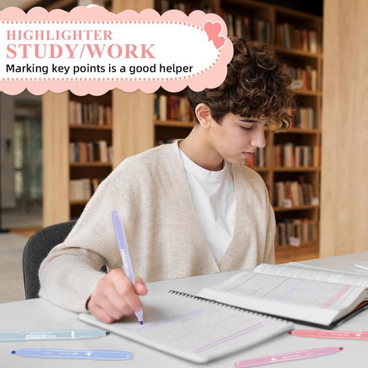 7-ackz Bible Highlighters Assorted Colors with Verses, Chisel Tip Colored Highlighter Markers Bulk Fluorescent, Dry Quick Bright Colors, Perfect for Bible Study Journaling, 15 pack