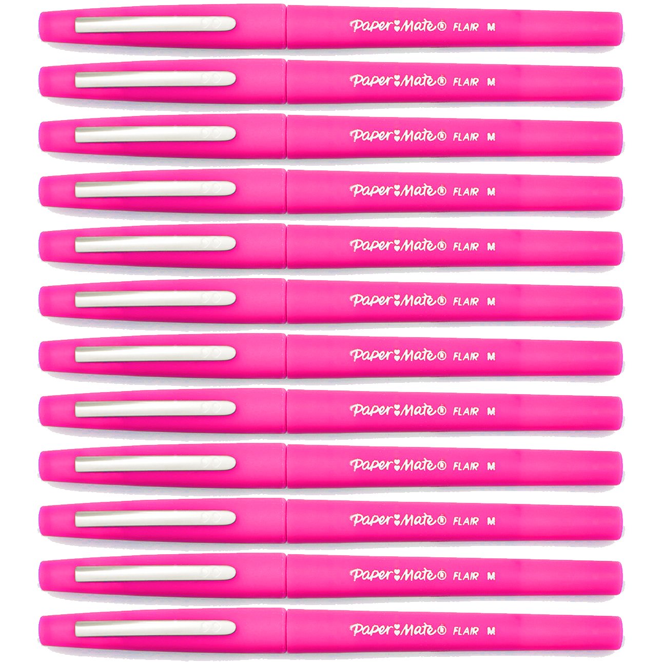 Paper Mate Flair Felt Tip Pens, Medium Point 1.0mm (12-Pack, Pink)