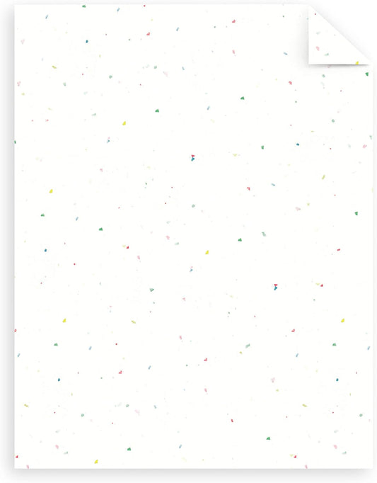 Astrobrights Mega Collection, Colored Cardstock, Bright Confetti White, 320 Sheets, 65 lb/176 GSM, 8.5" x 11" (91683)