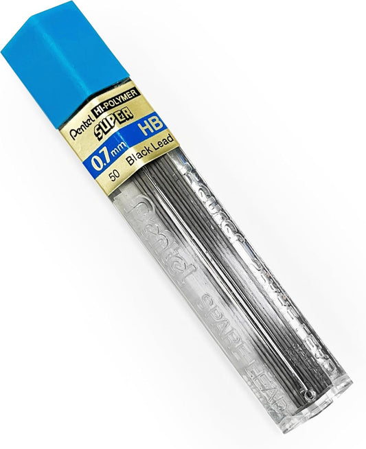 Pentel Super Polymer Refill Replacement Spare Leads for Automatic & Mechanical Pencils (Pack of 6, 0.7mm HB)