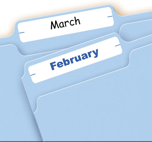 Avery File Folder Labels on 4" x 6" Sheets, Easy Peel, White, Print & Handwrite, 2/3" x 3-7/16", 252 Labels (5202)
