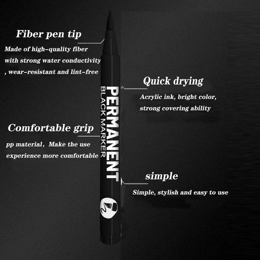 White Acrylic Paint Brush Pens Christmas Decorations Permanent Marker Painting Coloring Pens Art Marker for Clothes Tire Wood Rocks Metal Canvas Plastic Ceramic Glass Scrapbook for Adults