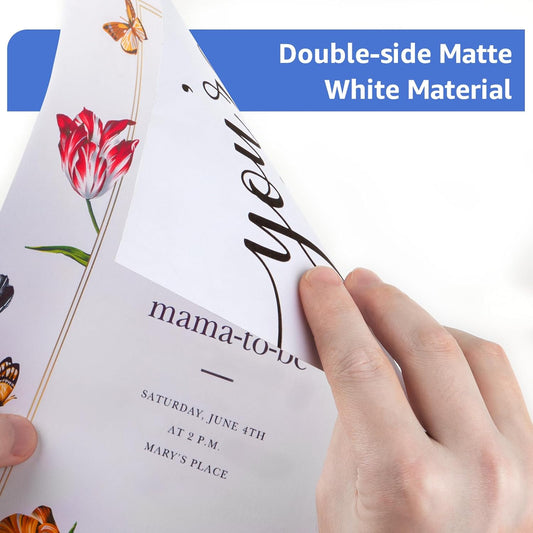 100 Sheets White Cardstock Paper, Cardstock Printer Paper 8.5 x 11, 92lb/250gsm Card Stock, Heavy Thick Printing Papers, Copy Papers for School Office Supply,DIY Card,Art, Tag,Invitation,Construction