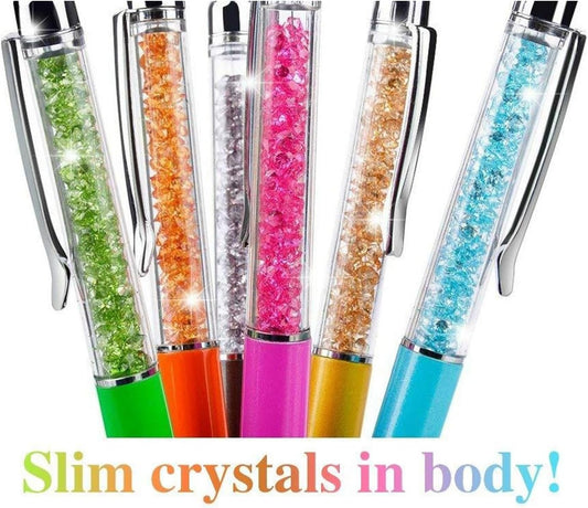 MengRan 2.75'' Mini D1 Ballpoint Ink Pen Refills for Twist Pens, Compatible with Swarovski Pen Refills (Blue Ink,Pack of 10)
