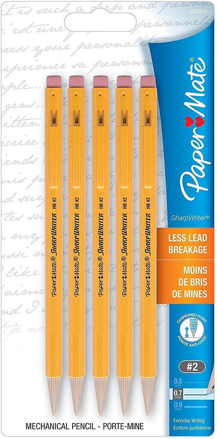 Paper Mate Sharpwriter Mechanical Pencils, 0.7mm 5 ea