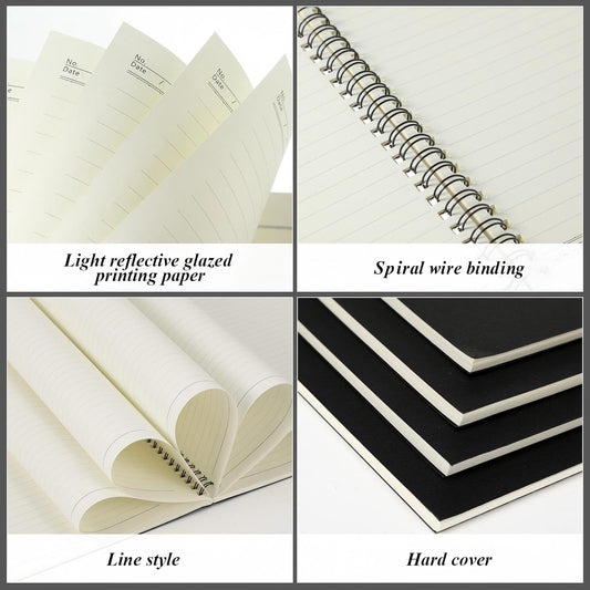 Leelosp 12 Pack Small Spiral Notebook Lined Spiral Journal College Ruled Notebook Wire Bound Kraft Cover, 120 Pages for Work (Multicolor,5.5 x 8.3 Inch)