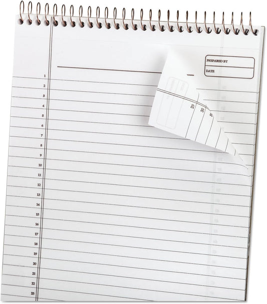 Ampad Gold Fibre Classic, Wirebound Planner Pad, Size 8-1/2 x 11-3/4, Red Cover, Legal Ruling , 70 Sheets per Pad (20-811),White
