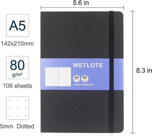 Line Hardcopy Notebook - 5"x8"- Sourced from sustainable and excellent quality paper, minimalist, natural, portable and flexible design, suitable for office, school(red)