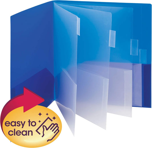Smead 10-Pocket Organizer, Letter Size, 2 per Pack, 1 Each of Dark Blue and Teal (89204)