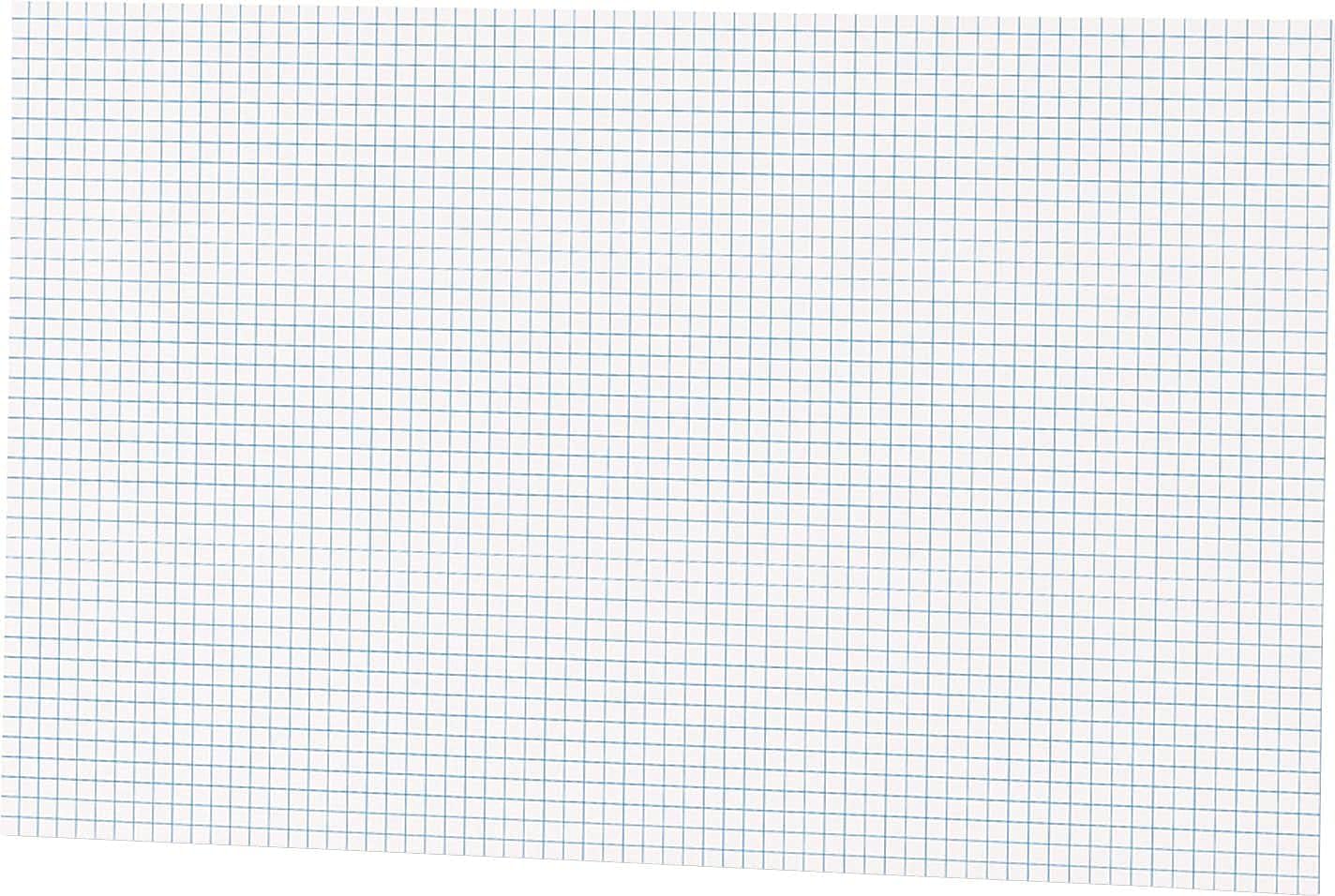 Ampad Quadrille Double Sided Pad, 11 x 17, White, 4x4 Quad Rule, 50 Sheets, 1 Pad (22-037)