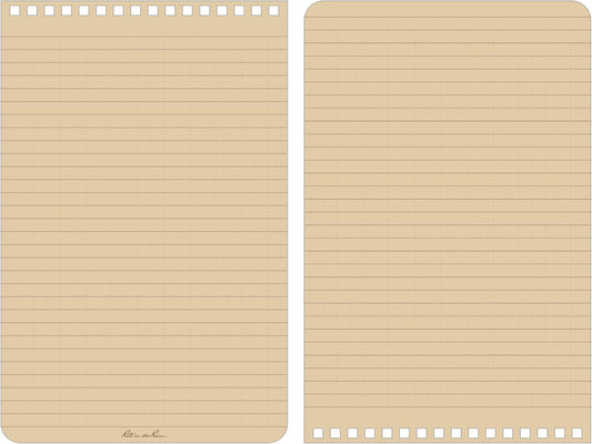 Rite in the Rain Weatherproof Top Spiral Notebook, 5.5" x 8.5", Tan Cover, Universal Pattern (No. T958)