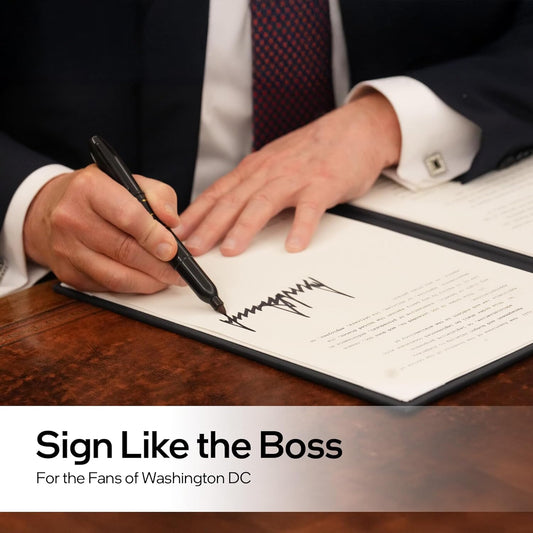 Executive Order Signature Collectible Marker Pen, Black Ink Felt-tip Writing Pen for Professional Signing, Office Desk Accessories, Business Meetings, Unique & Fun Gift for National and Global Leaders