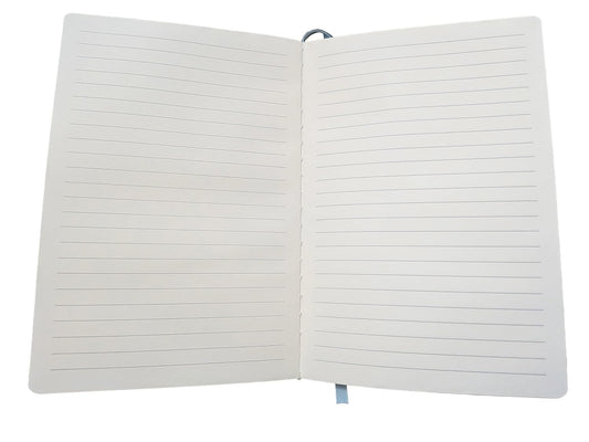 Classic Black A5 Hardcover Notebook - PU Leather Lined Journal for Men and Women - Professional Business Meeting Notepad for Work with Pen Loop, Elastic Closure and Ribbon Bookmark