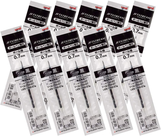 Uni-ball Jetstream Fine Point Roller Ball Pens Refills for Standard Pen Type -0.7mm-black Ink-value Set of 10