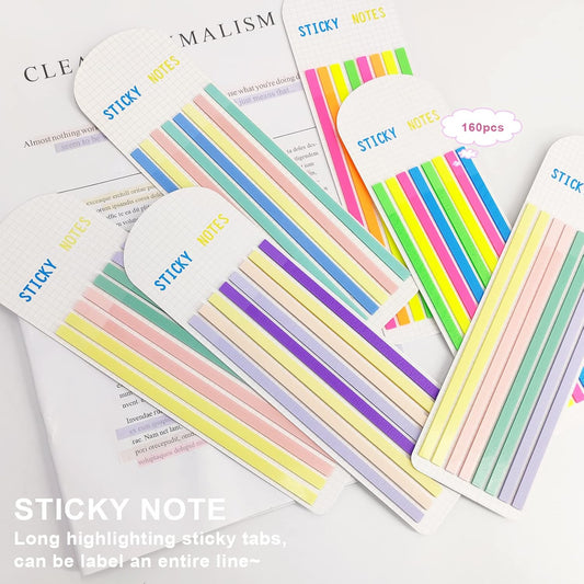 Potanro Sticky Tabs 1200 Pcs Sticky Book Tabs Colorful Annotation Tabs, Writable Transparent Sticky Notes Page Sticky Notes for School Supplies and Office Supplies (6 Sheets)