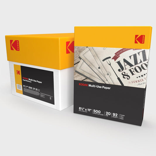Kodak Printer Paper 8.5 x 11 | 20 lb Copy Paper 92 Bright | 40 Cartons | 200,000 Sheets