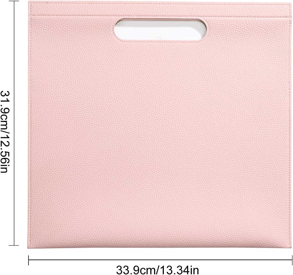 Premium PU Leather Waterproof File Folder & File Jackets & File Pockets Easy to Clean Document Organizer, Multi-Color Options, 13.34x12.56in, Ideal for Students & Professionals(Brown)