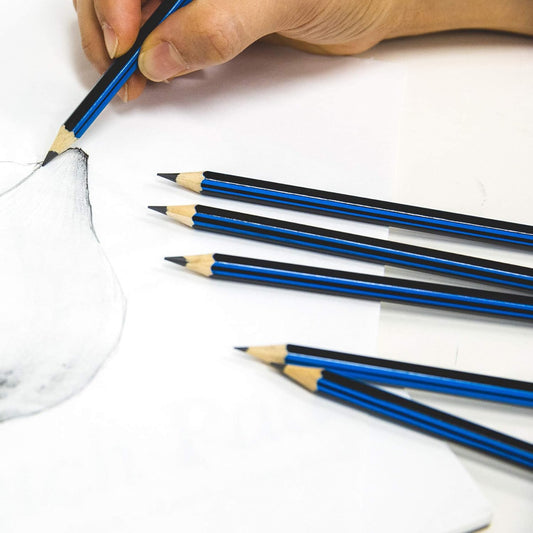 BAZIC #2B Premium Wood Pencil, Blue, 12 Per Pack (760-24P)
