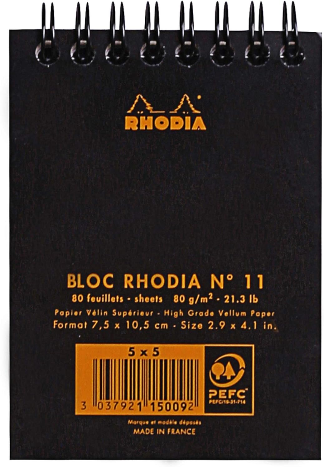 Rhodia Wirebound Pad 8.25x11.75, Lined, Orange