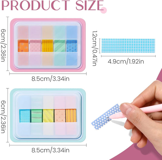 NEWEST 400 Pieces Cute Transparent Sticky Index Tabs, Clear Pop Up Note Flags, Writable PET Reminder Label Stickers for Page Marker Bookmarks Annotating Book Reading Notes Classify Files, 5 Patterns