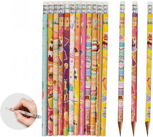 48 pcs Flowers Pencils with Eraser Wood Pencils Bulk for Writing and Drawing (Flowers, 48)