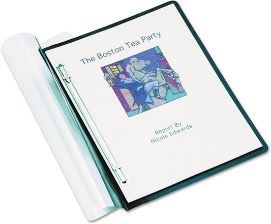 ACCO Frosted Front Report Covers, Frosted Clear, Black (A7036251)