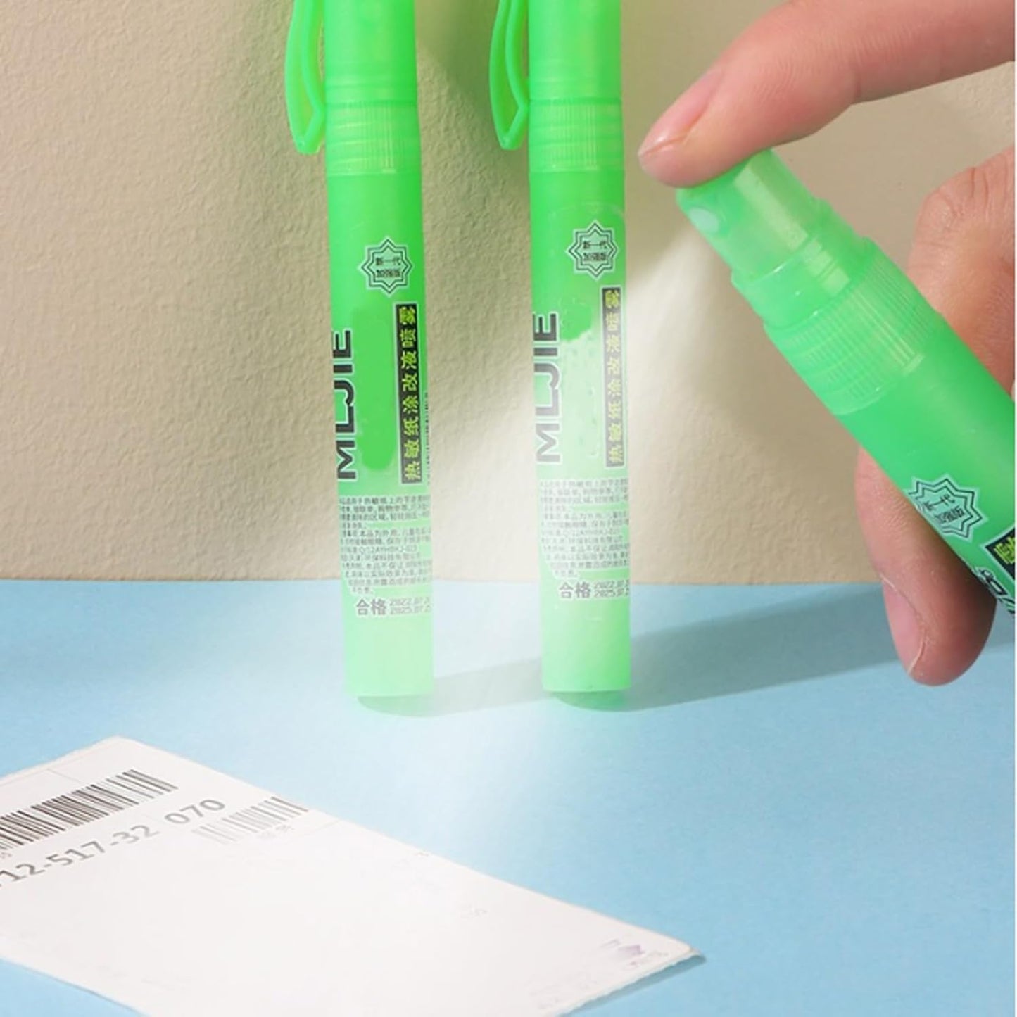 4PCS Thermal Paper Eraser Spray Quick Dry White Out Liquid Spray with Lid Portable Correction Fluid for Documents, Labels, Packages, Shipping Addresses