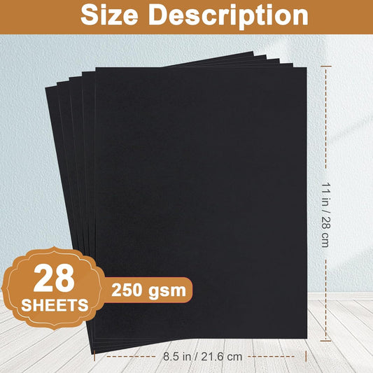 Silunkia 28 Sheets Cream Cardstock 8.5 x 11 Off White Paper, 250gsm/92lb Thick Ivory Card Stock Printer Paper for DIY Cards, Business Cards, Invitations, Menus, Certificates, School Crafting