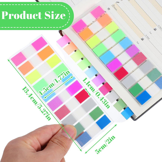 Book Annotation Tabs, 1600Pcs Sticky Tabs for Notebooks Page Markers Book Clear Sticky Notes Writable Small Colored Stickys Pop Up Index Tab for Planner Classify Files Teacher Supplies