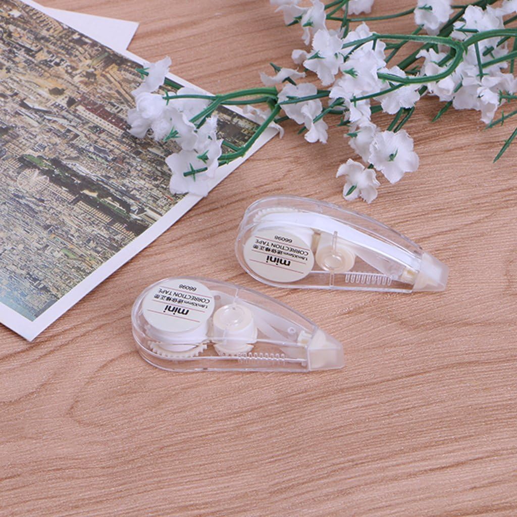 2 Pcs White Cute Correction Tape Mini Roller White Out Eraser, School Office Stationery Correction Tape for School Office Correction Product