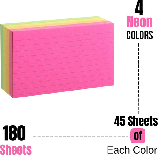 Mr. Pen- Lined Index Cards, 3"x5", 180 Cards, Morandi Colors, Bulk 3x5 Index Cards, Flashcards for Studying, School, College, Office and Home Organization, To Do List Note Cards with Ruled Lines