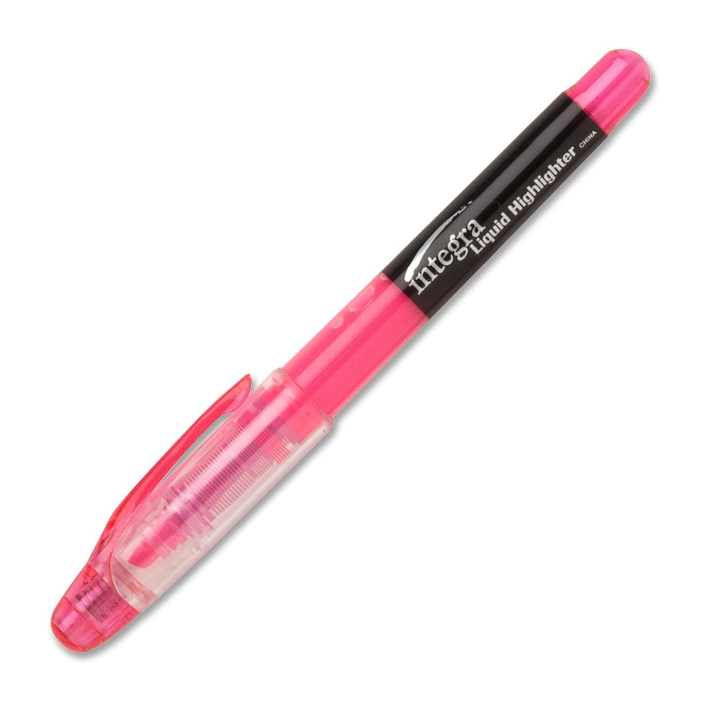 Integra Liquid Ink Highlighter, Chisel Tip, Fade Resistant, Fluorescent Pink (ITA33312)