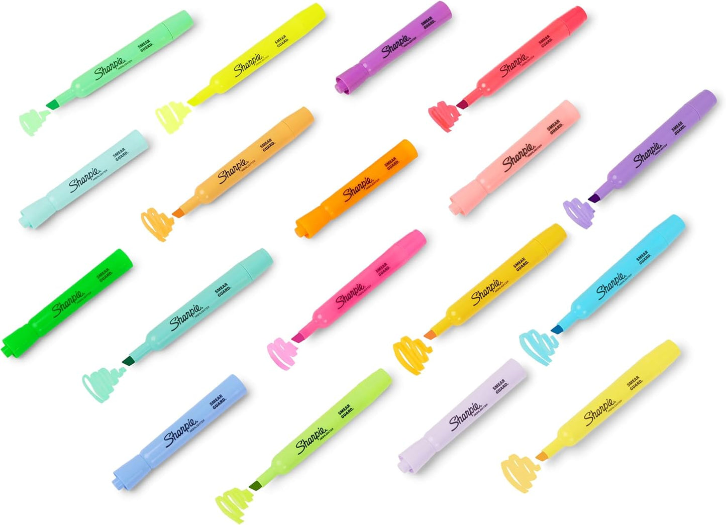 Sharpie® Tank-Style Highlighters, Chisel Tip, Mild Pastel Barrels, Mild Pastel Inks, Pack Of 6 Highlighters