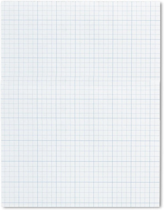 TOPS Cross-Section Pads, 8-1/2" x 11", Glue Top, Graph Rule (10 x 10), 50 Sheets (35101)